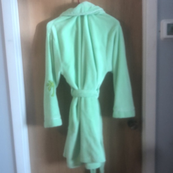 Coral Bay palm tree plush bathrobe - Picture 3 of 4